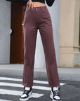 Straight Leg Jeans with Pockets - Little Miss Vanilla