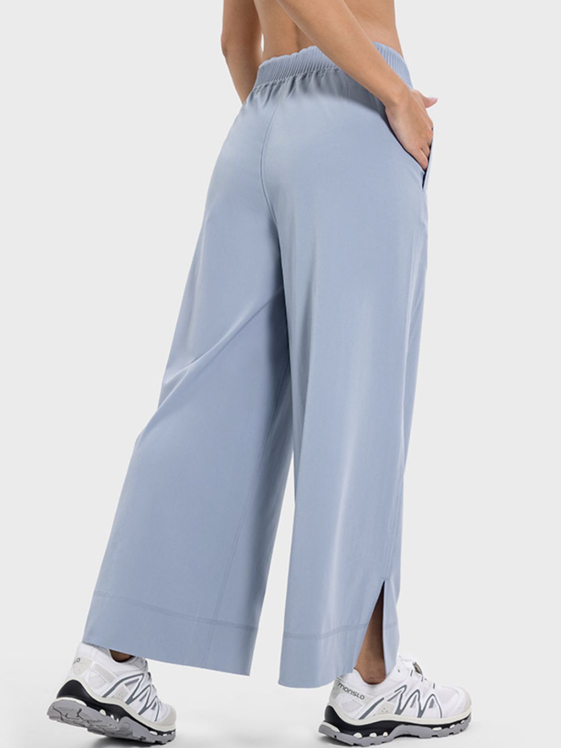 Millennia Slit Wide Leg Active Pants - Little Miss Vanilla