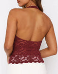 Lace Backless Halter Neck Cami - Little Miss Vanilla