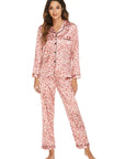 Two-piece Stretch Satin Home Wear Pajamas Women