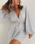 Sequined Long Sleeve Dress Women