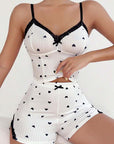 Casual Women's Lace Lace Spaghetti-strap Shorts Pajamas