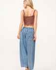 And The Why Elastic Back Pleated Baggy Jeans - Little Miss Vanilla