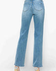 bytos Full Size Distressed High Rise Straight Jeans - Little Miss Vanilla