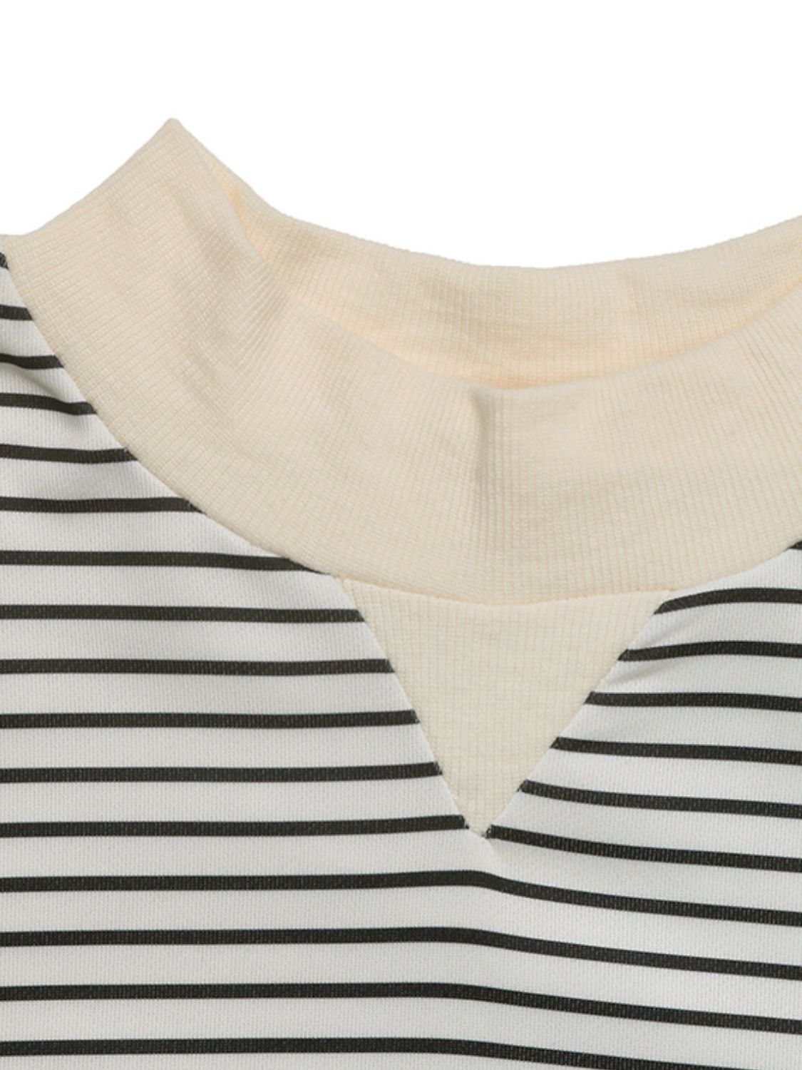 Perfee Faux Layered Striped Long Sleeve Sweatshirt - Little Miss Vanilla