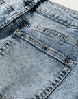 Washed Wide Leg Jeans with Pockets - Little Miss Vanilla