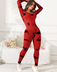 Scoop Neck Long Sleeve Active Jumpsuit - Little Miss Vanilla