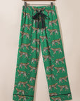 Green Cheetah Print Short Sleeve Shirt and Pants Pajama Set - Little Miss Vanilla