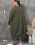 Plus Size Long Sleeve Pocketed Cardigan - Little Miss Vanilla