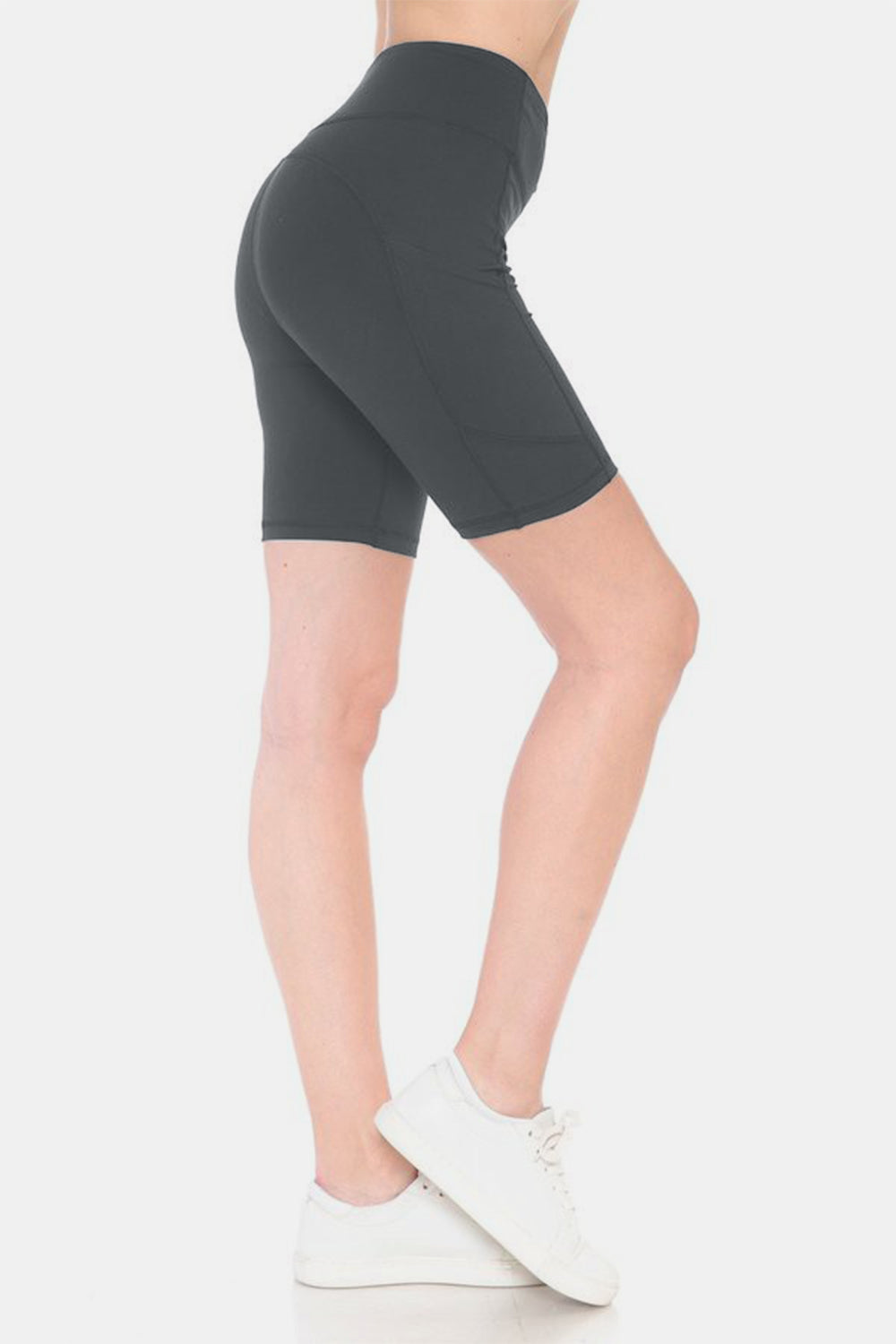 Leggings Depot Full Size High Waist Active Shorts - Little Miss Vanilla