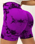 Tie-Dye High Waist Active Shorts - Little Miss Vanilla