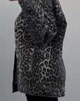 Leopard Button Up Long Sleeve Denim Top - Little Miss Vanilla