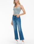 bytos Full Size Cat's Whiskers Mid Rise Ankle Jeans - Little Miss Vanilla