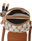 Women's Retro Multi-layer Messenger Mobile Phone Bag