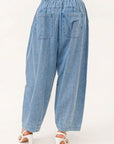 And The Why Elastic Back Pleated Baggy Jeans - Little Miss Vanilla