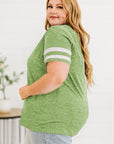 Plus Size Striped V-Neck Tee Shirt - Little Miss Vanilla