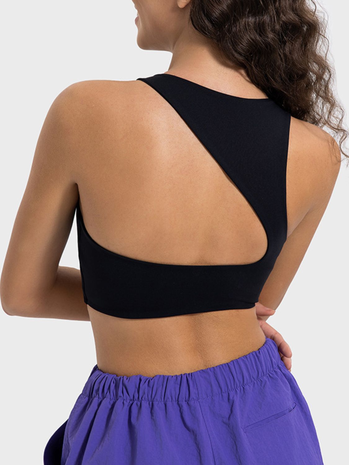 Millennia Cutout Round Neck Active Tank - Little Miss Vanilla