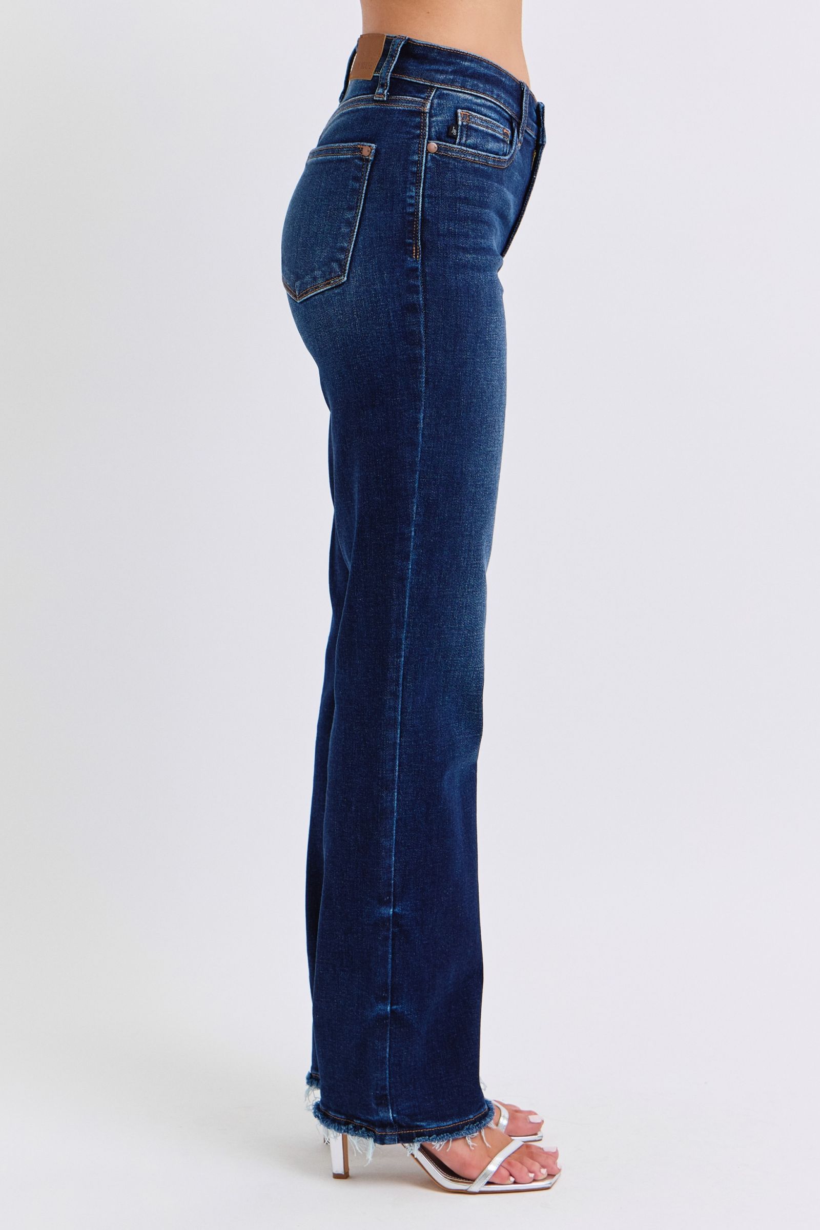 Judy Blue Full Size Raw Hem Straight Leg Jeans - Little Miss Vanilla