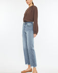 Kancan High Rise Slim Wide Leg Jeans - Little Miss Vanilla