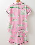 Pink Holiday Resort Short 2pcs Pajama Set - Little Miss Vanilla