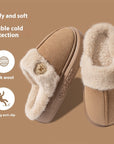 New Plush Slippers For Women Men Winter Warm Home Slipper Indoor Thick-soled Fleece Shoes