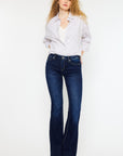 Kancan Mid Rise Slim Flare Jeans - Little Miss Vanilla