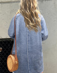 Raw Hem Button Down Long Sleeve Denim Dress - Little Miss Vanilla