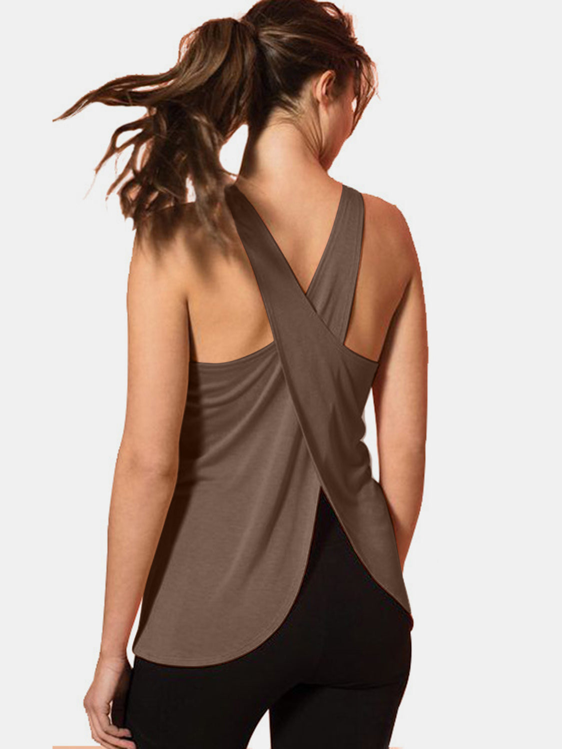 Crisscross Scoop Neck Active Tank - Little Miss Vanilla