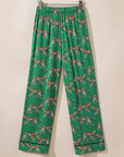 Green Cheetah Print Short Sleeve Shirt and Pants Pajama Set - Little Miss Vanilla