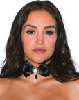 Shirley of Hollywood 970 Choker Ribbon Bow Cameo Black