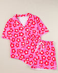 Flower Print Short Sleeve Shirt Pajamas Set - Little Miss Vanilla