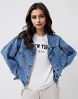 Pocketed Button Up Long Sleeve Denim Top - Little Miss Vanilla