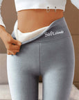 Women's Outer High Waist Hip Lift Leggings Fleece-lined Shark Pants