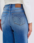 Judy Blue Full Size Distressed High Waist Wide Leg Jeans - Little Miss Vanilla