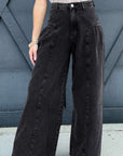 High Rise Wide Leg Jeans with Pockets - Little Miss Vanilla