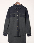 Waffle Knit Button Up Drop Shoulder Jacket - Little Miss Vanilla