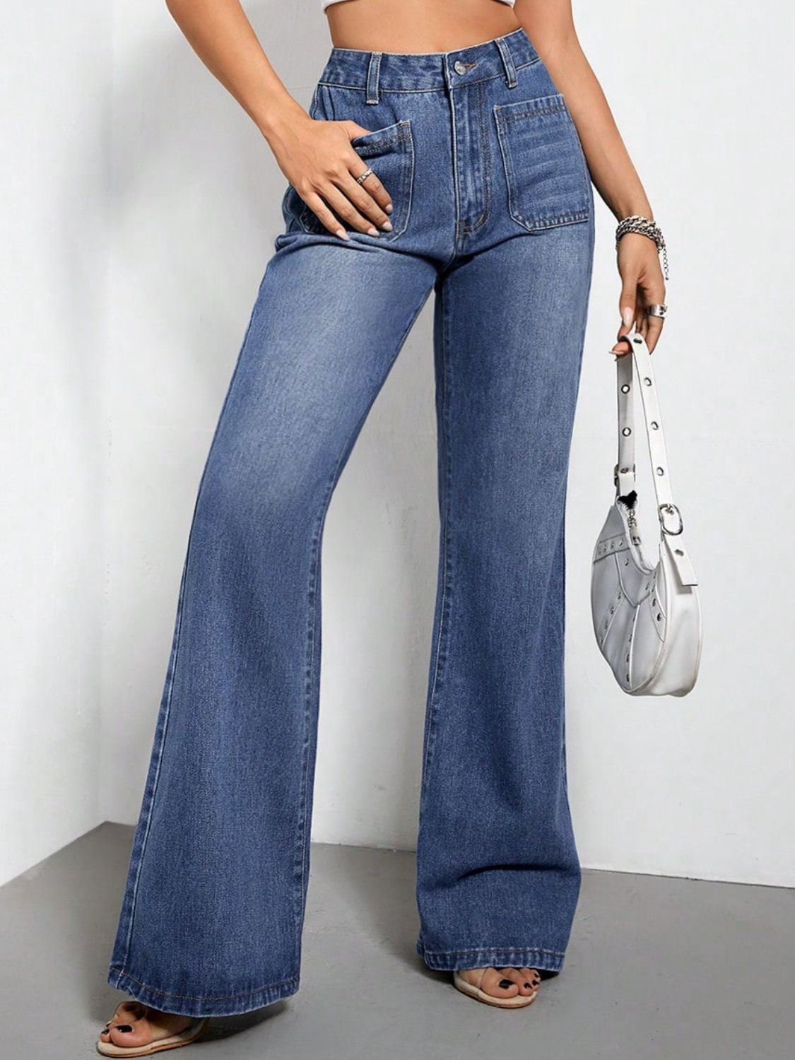 Bootcut Jeans with Pockets - Little Miss Vanilla