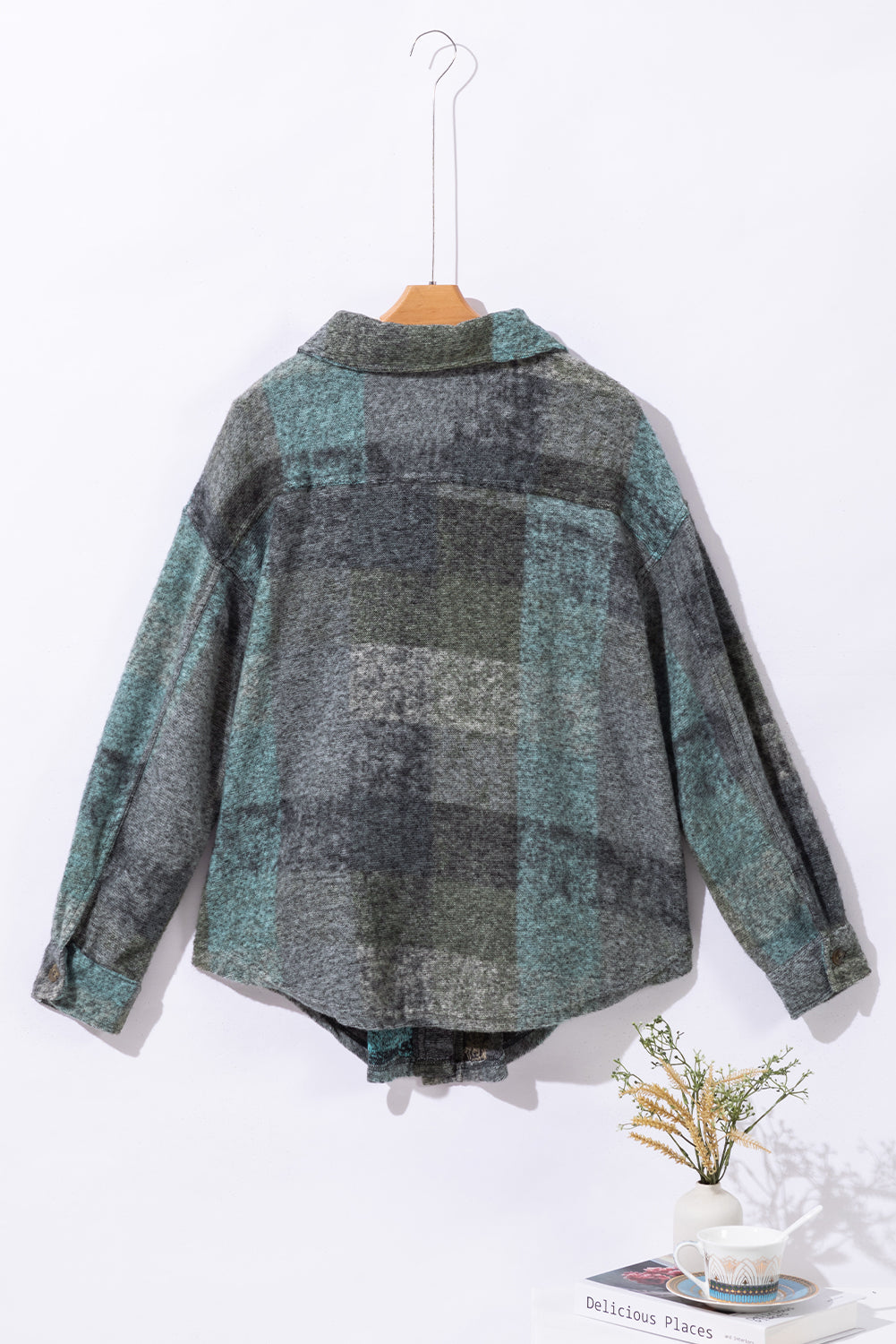 Multicolor Brushed Plaid Pocketed Oversize Shacket - Little Miss Vanilla