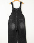 Distressed Wide Strap Denim Overalls - Little Miss Vanilla