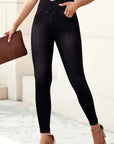 Black Arched Waist Stretchy Slim Fit Jeggings