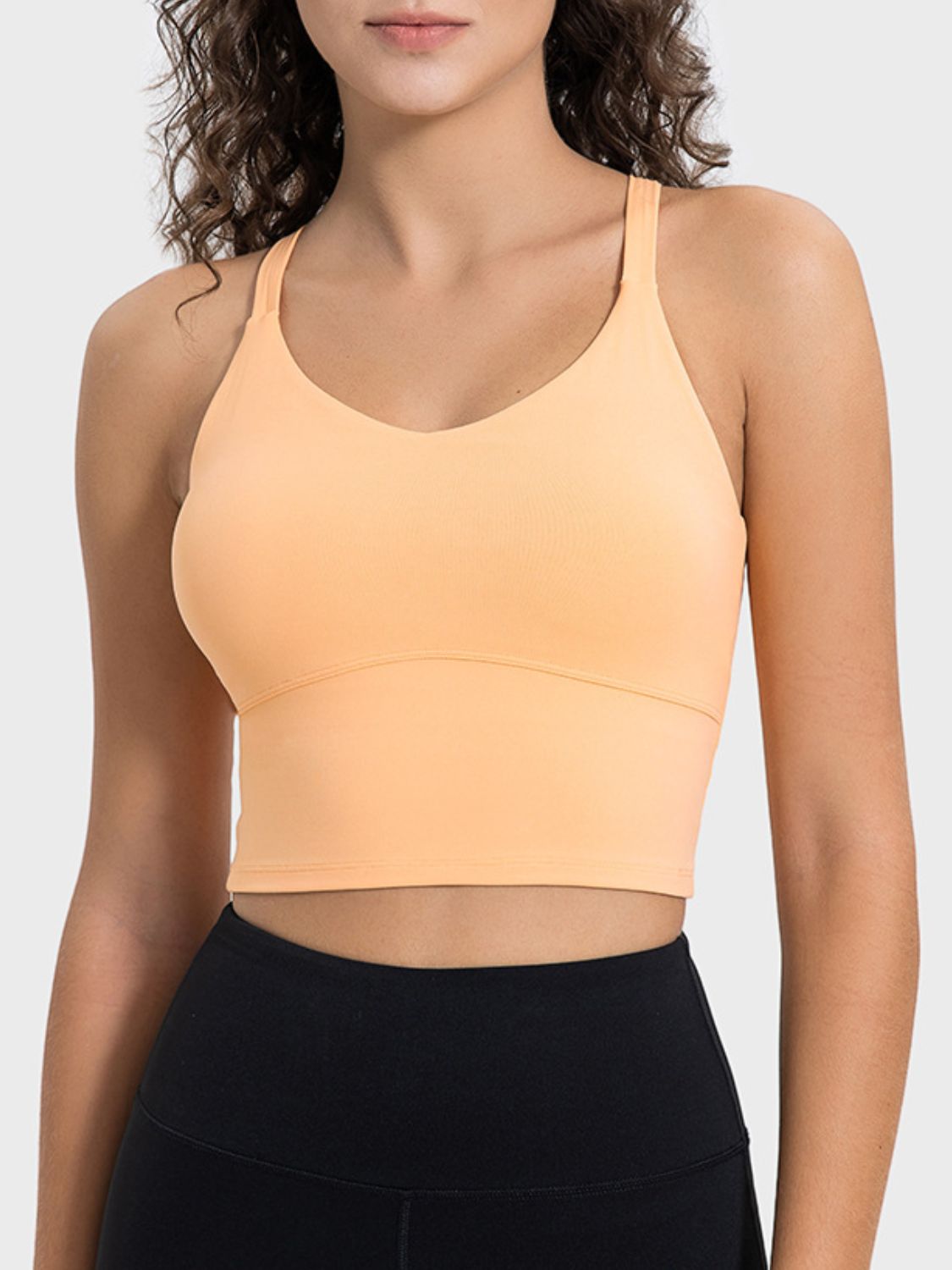 Millennia Crisscross Round Neck Active Tank - Little Miss Vanilla