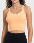 Millennia Crisscross Round Neck Active Tank - Little Miss Vanilla