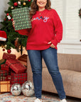 Plus Size MERRY Round Neck Long Sleeve Sweater - Little Miss Vanilla