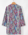 Red Paisley Print Open Front Kimono - Little Miss Vanilla