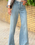 Wide Leg Jeans with Pockets - Little Miss Vanilla