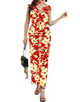 Fashion Floral Women's Printed Wear Sleeveless V-neck Pocket Jumpsuit - Little Miss Vanilla