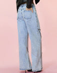 Studded Star Straight Jeans with Pockets - Little Miss Vanilla