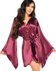 Beauty Night BN6663 Samira Peignoir Burgundy