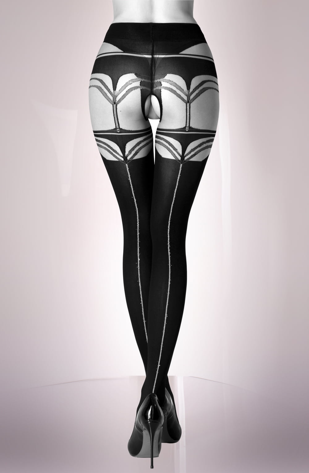 Black Secret BS131 Crotchless Tights