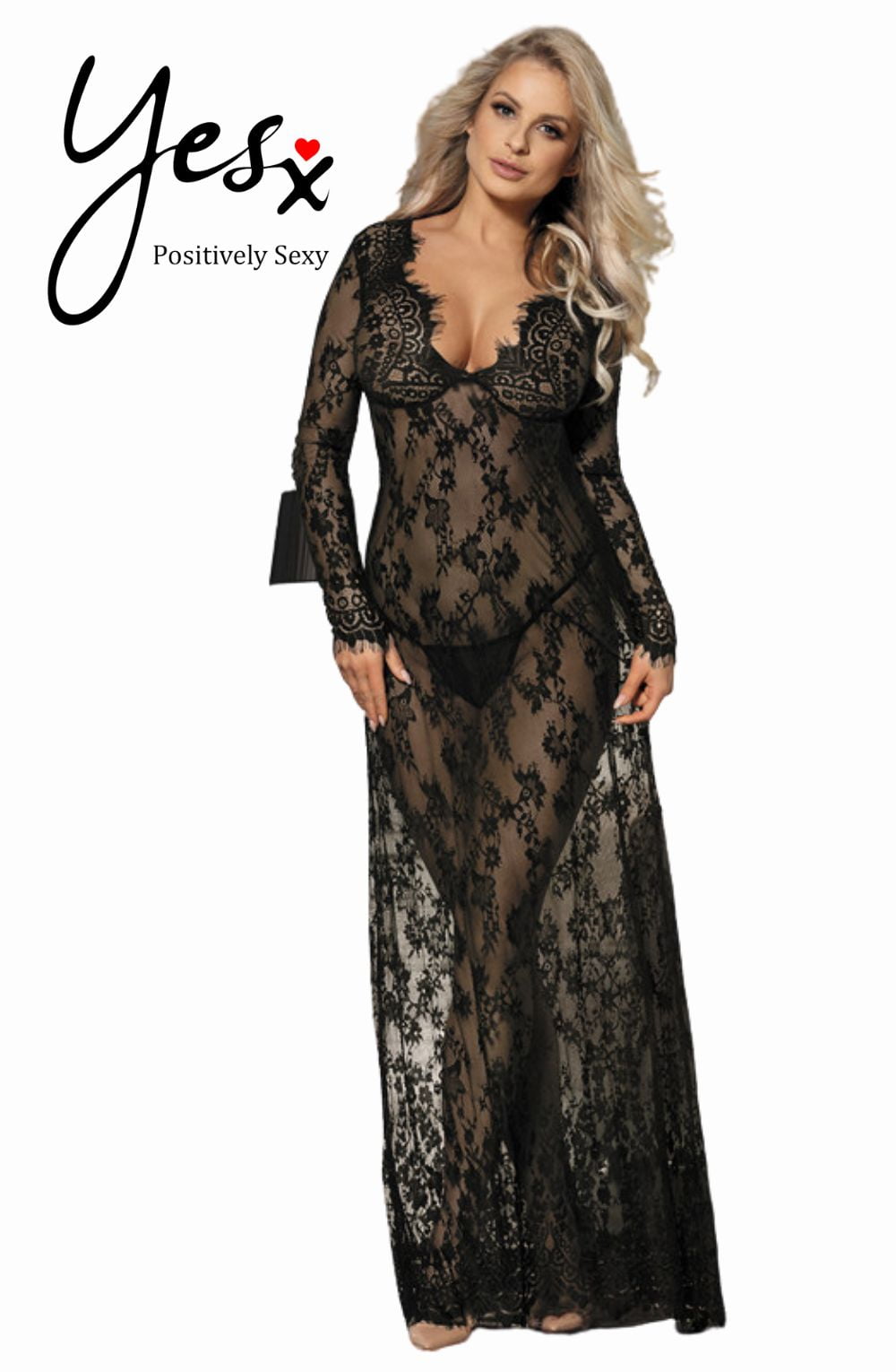 YesX YX826 Long Gown &amp; Thong